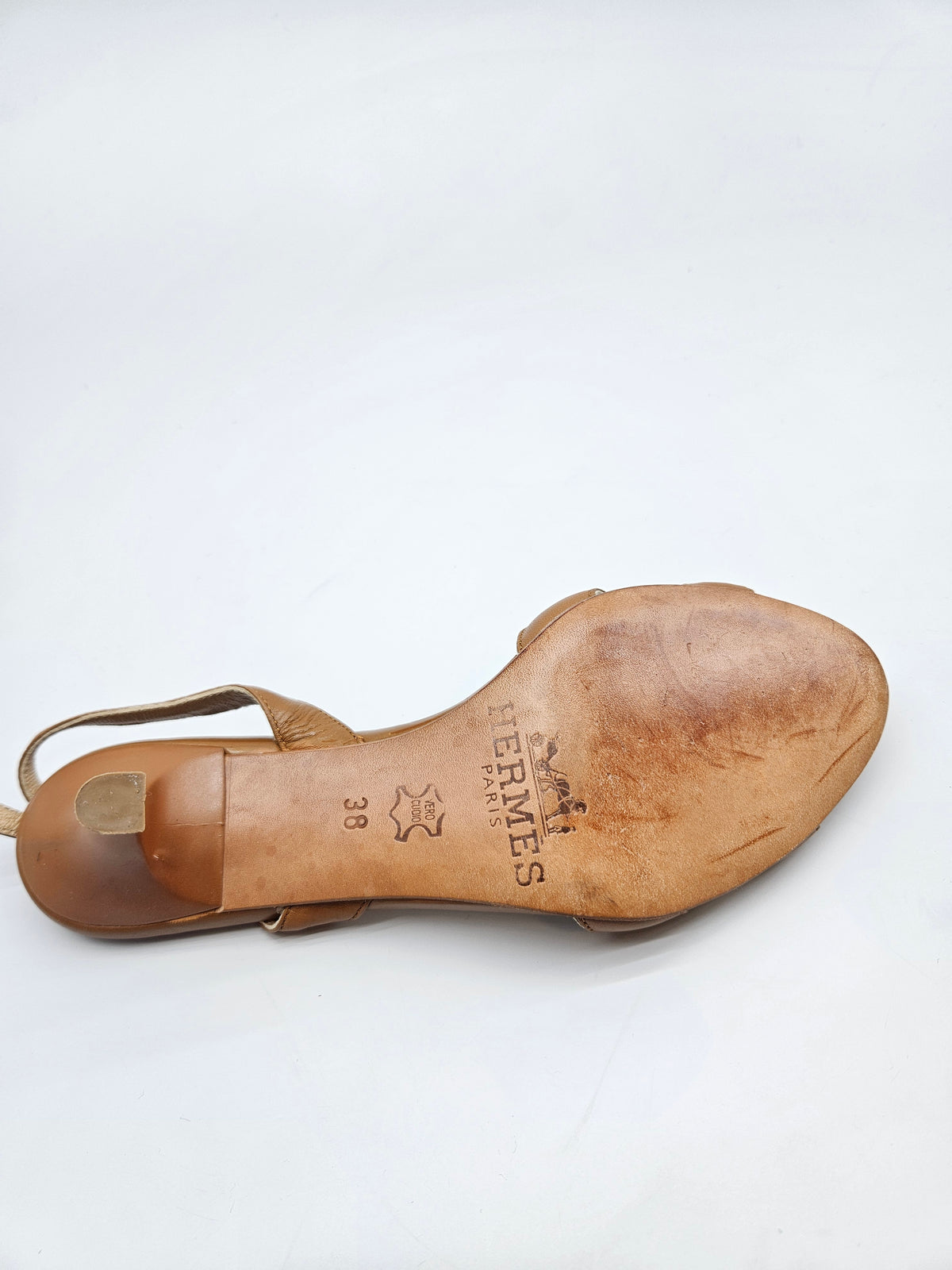 HERMES ORIGINAL KOZNI SANDALKI BR 38
